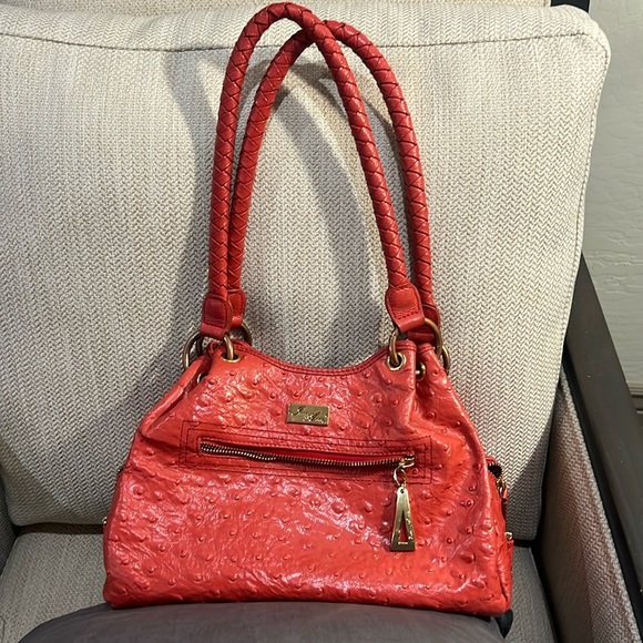 Isabella Adams Red Orange Designer Women's Bag - Picture 1 of 13